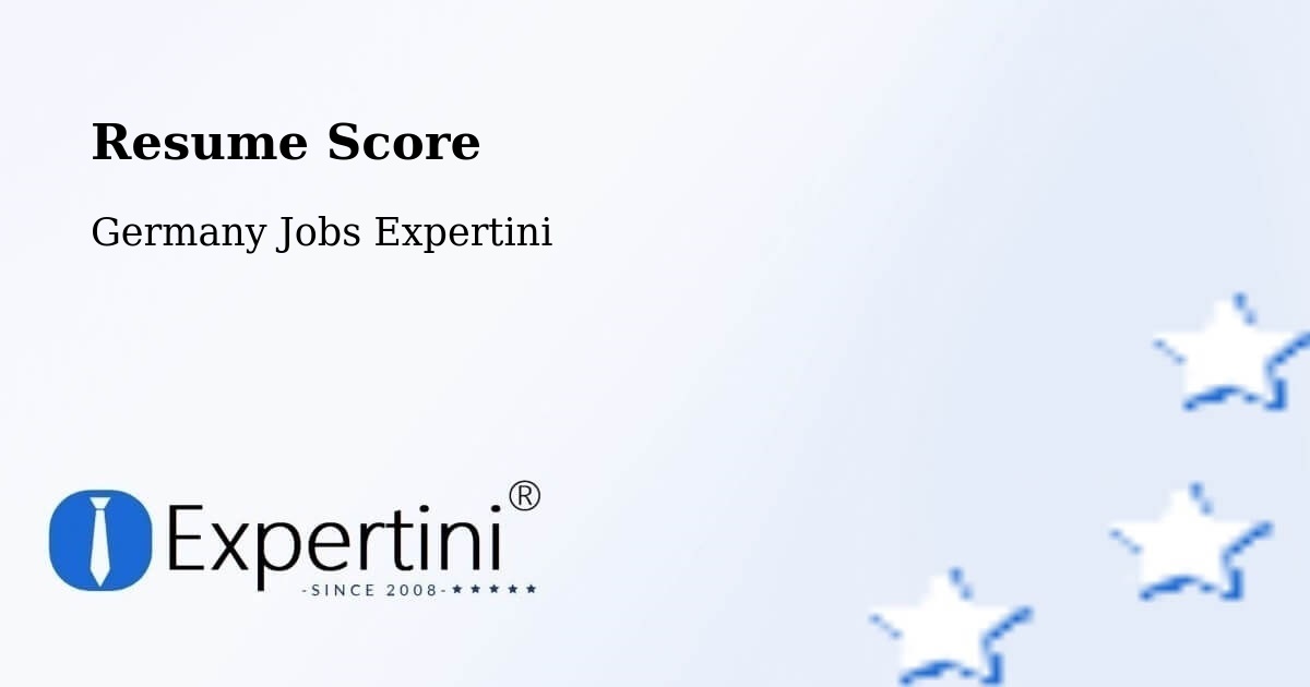 Resume Score & Job Description Match Tool – Wees - Germany Jobs Expertini